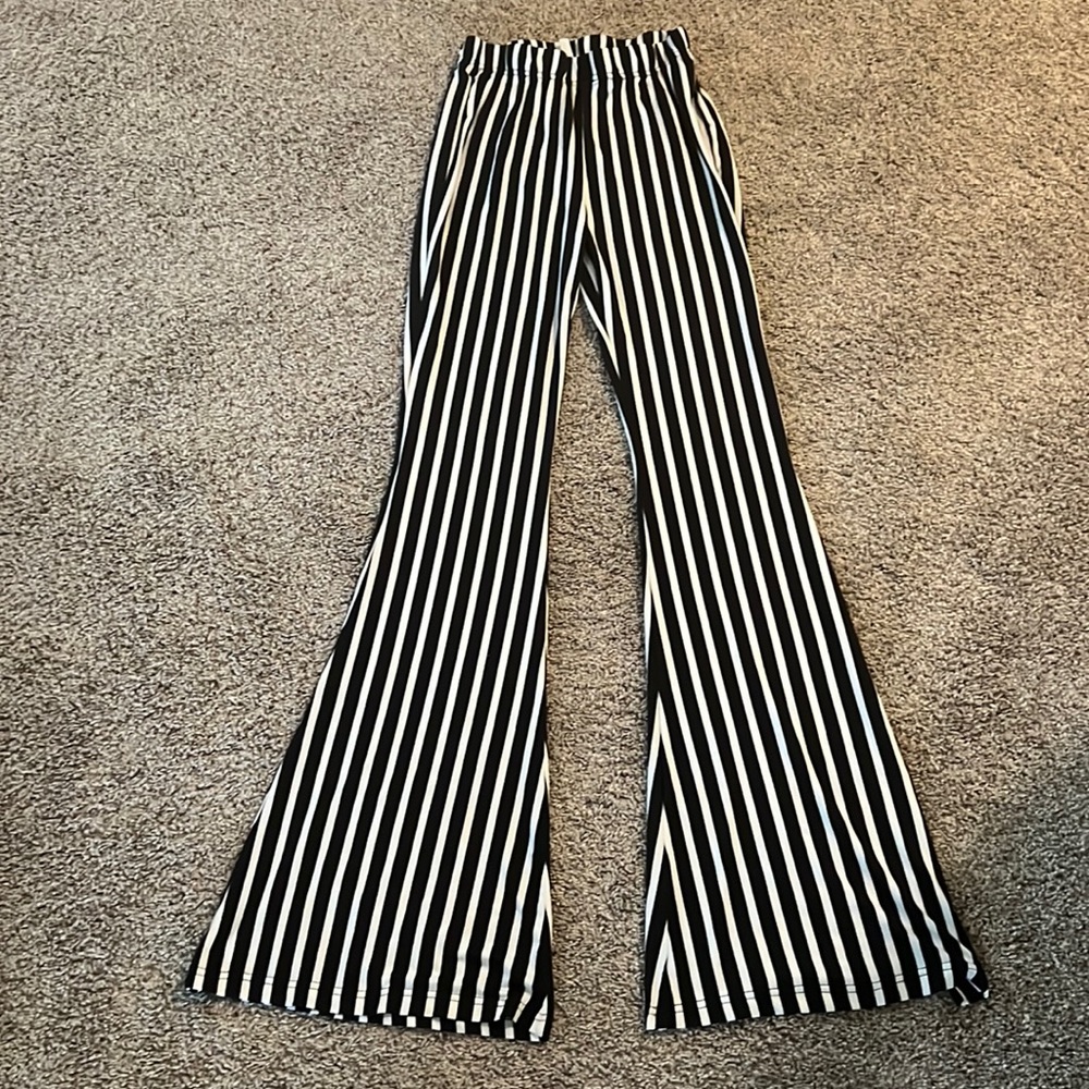 Striped wide leg